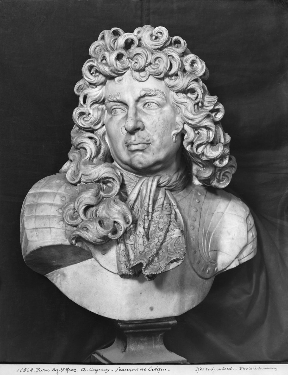 フランソワ・ド・クレキーの胸像、1690年頃（大理石） 作： アントワーヌ・コワズヴォ