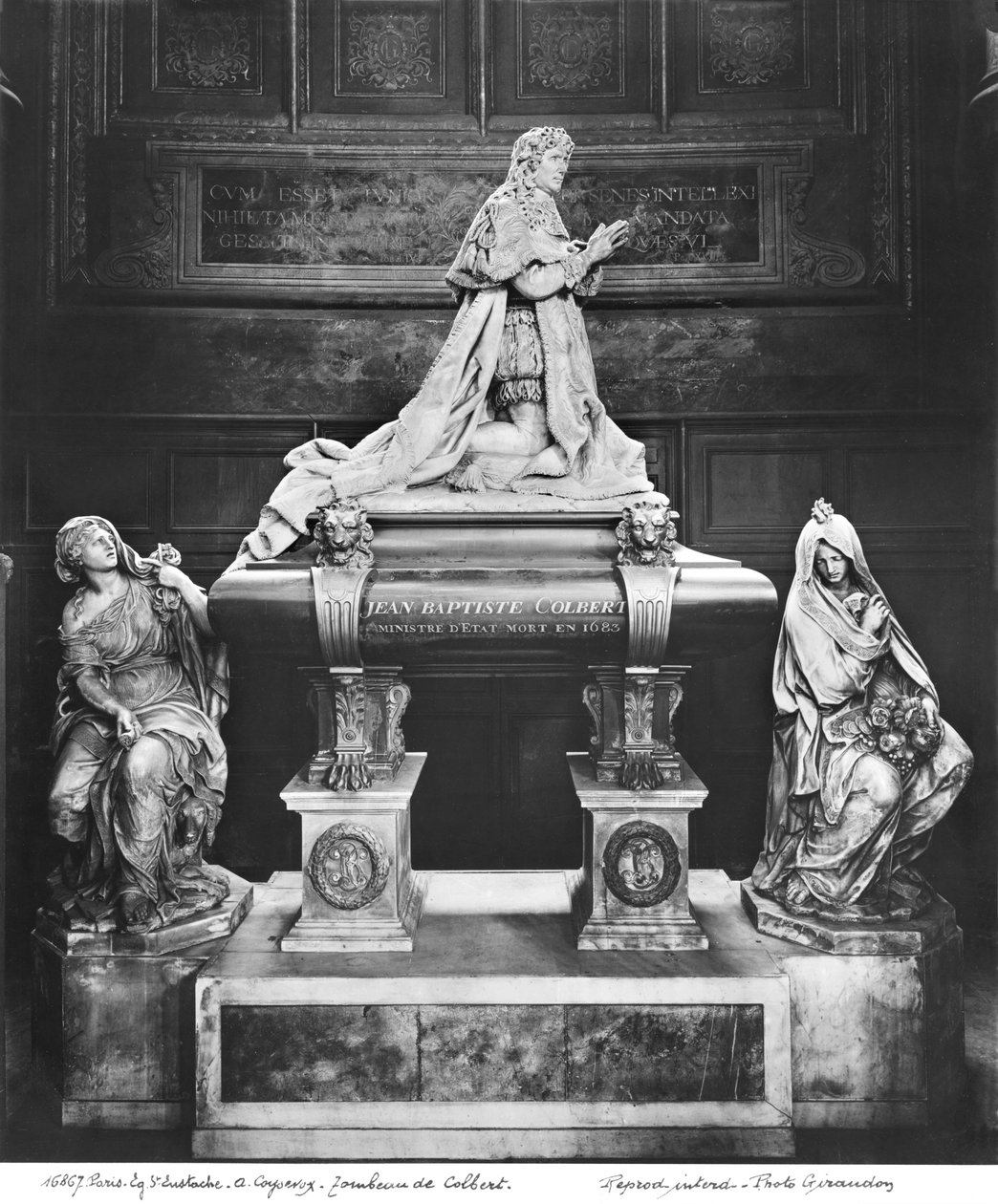 ジャンバティストコルベールドトルシーの墓（1619〜83年）、1685〜1687年（大理石および金銅）（248118、248119、248120、252768、252769も参照） 作： アントワーヌ・コワズヴォ