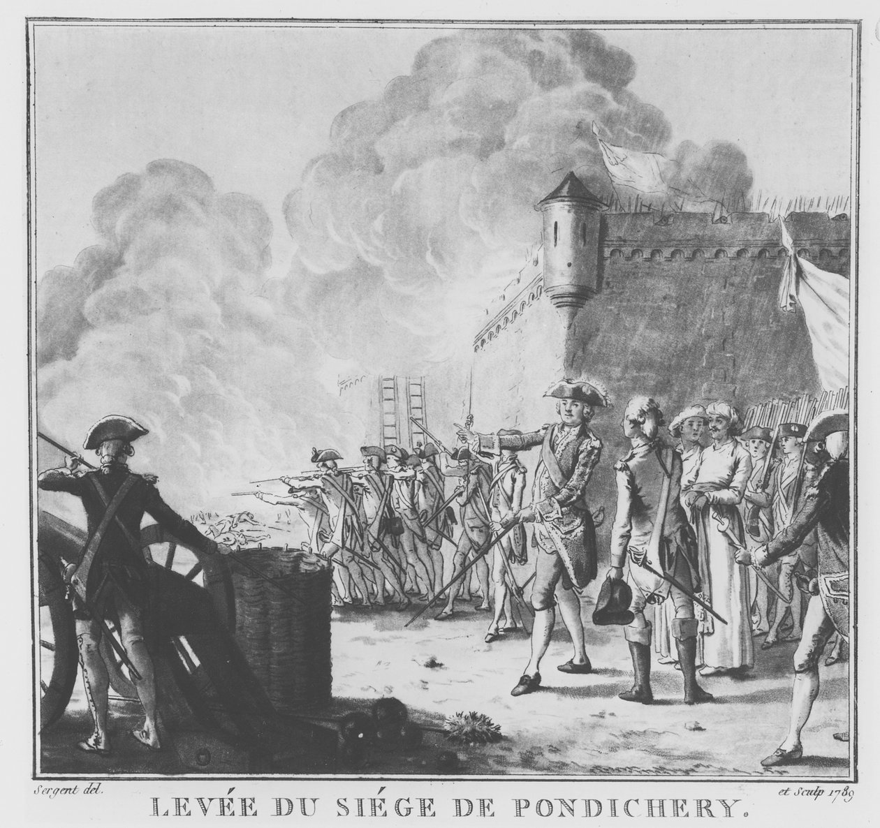 ポンディシェリ包囲戦の発生、1789年（169735も参照） 作： アントワーヌ・ルイ・フランソワ・セルジェント・マルソー