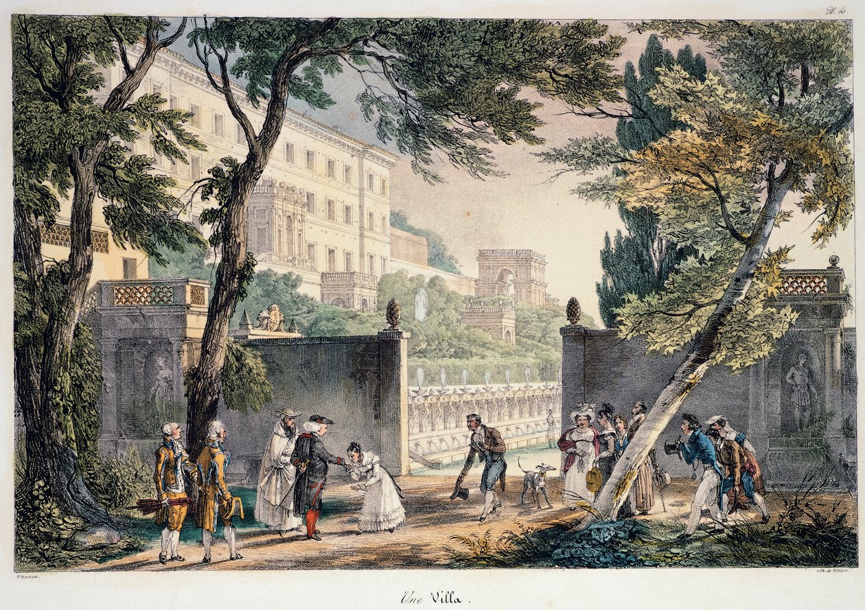 アントワーヌ＝ジャン＝バティスト・トマ（1791-1833）作「チボリのヴィラ・デステ」（イタリア 作： アントワーヌジャンバプティストトーマス