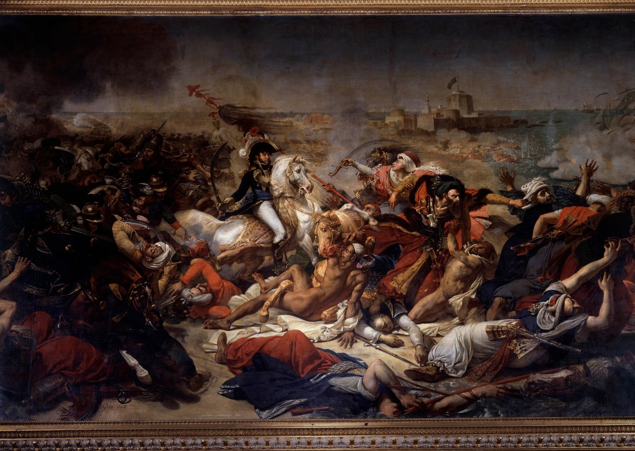 エジプトのキャンペーン（遠征）（1798年〜1801年）。7月25日のアブキールの戦いでのJoachim Murat (1767-1815) 作： アントワーヌ・ジャン・グロ