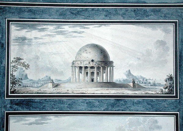 コスモポリートのための家の設計、1783 作： アントワーヌ・ローラン・トーマス・ヴォイドイヤー