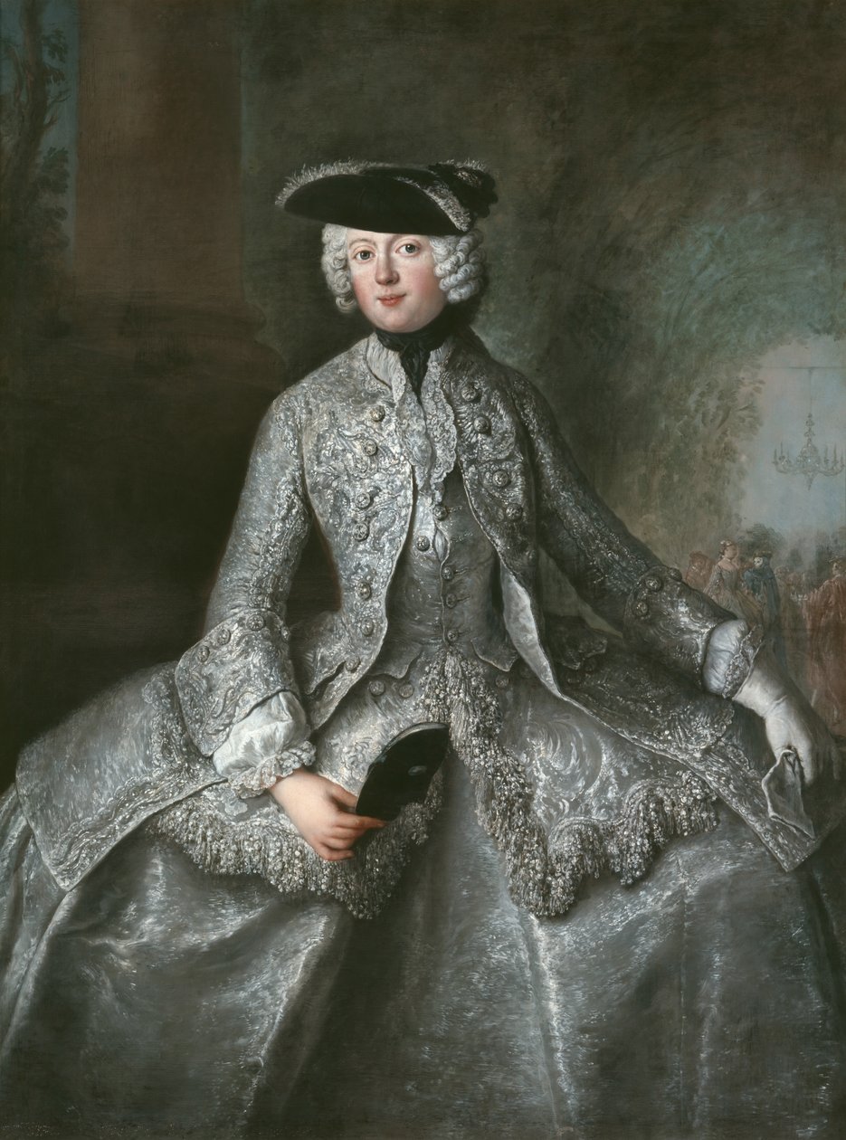 アンナ・アマリア・オブ・プロイセン（1723-1787）、ケドリンブルクの修道院長、1744年頃（油彩・カンヴァス） 作： アントワーヌ・ペーネ