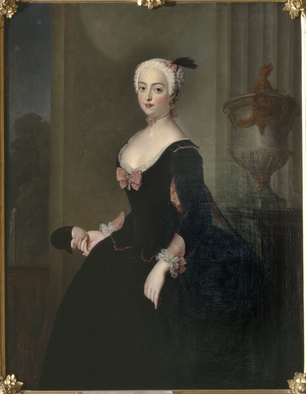 アンナ・エリーザベト・フォン・デア・シューレンブルク、1720-1741年、旧姓フォン・アルニム＝ボイツェンブルク、伯爵夫人、プロイセンの宮廷女官 作： アントワーヌ・ペーネ