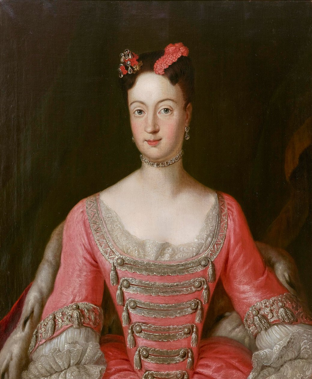 プロイセンのヴィルヘルミーネ王女（1709-1758）、ブランデンブルク・バイロイトのマルグラヴィーネ、アントワーヌ・ペーヌ（1683-1757）。キャンバスに油彩 寸法 : 79,5x65,5 cm プライベート・コレクション 作： アントワーヌ・ペーネ