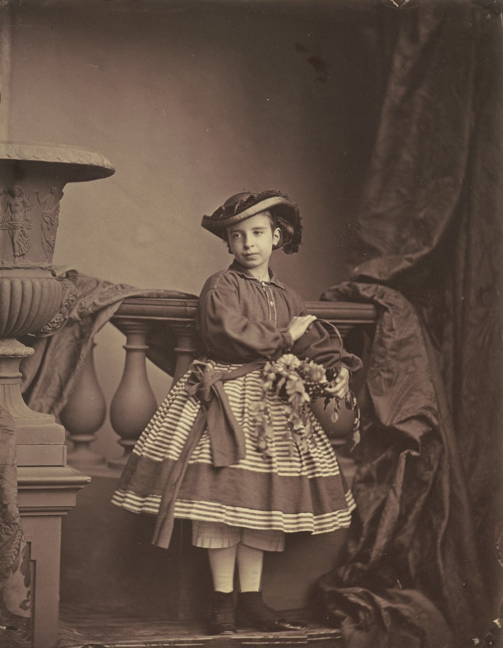 少女の肖像,c.1850年代（写真） 作： アントワーヌ・サミュエル・アダム・サロモン