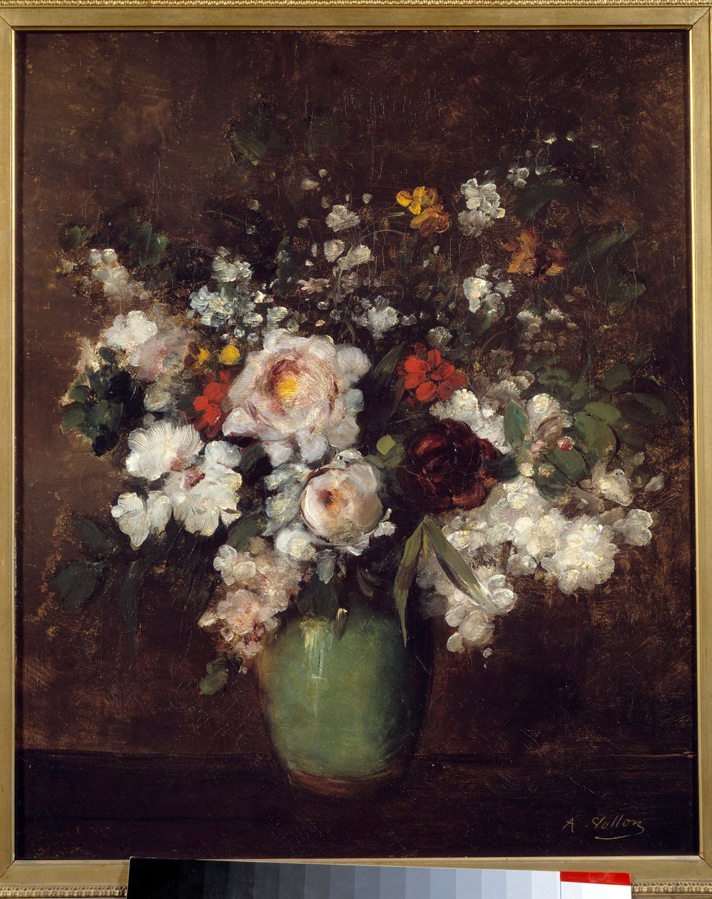 花の花瓶 アントワーヌ・ヴォロン（1833-1900）の絵画 19世紀 リール美術館 作： アントワーヌ・ヴォロン