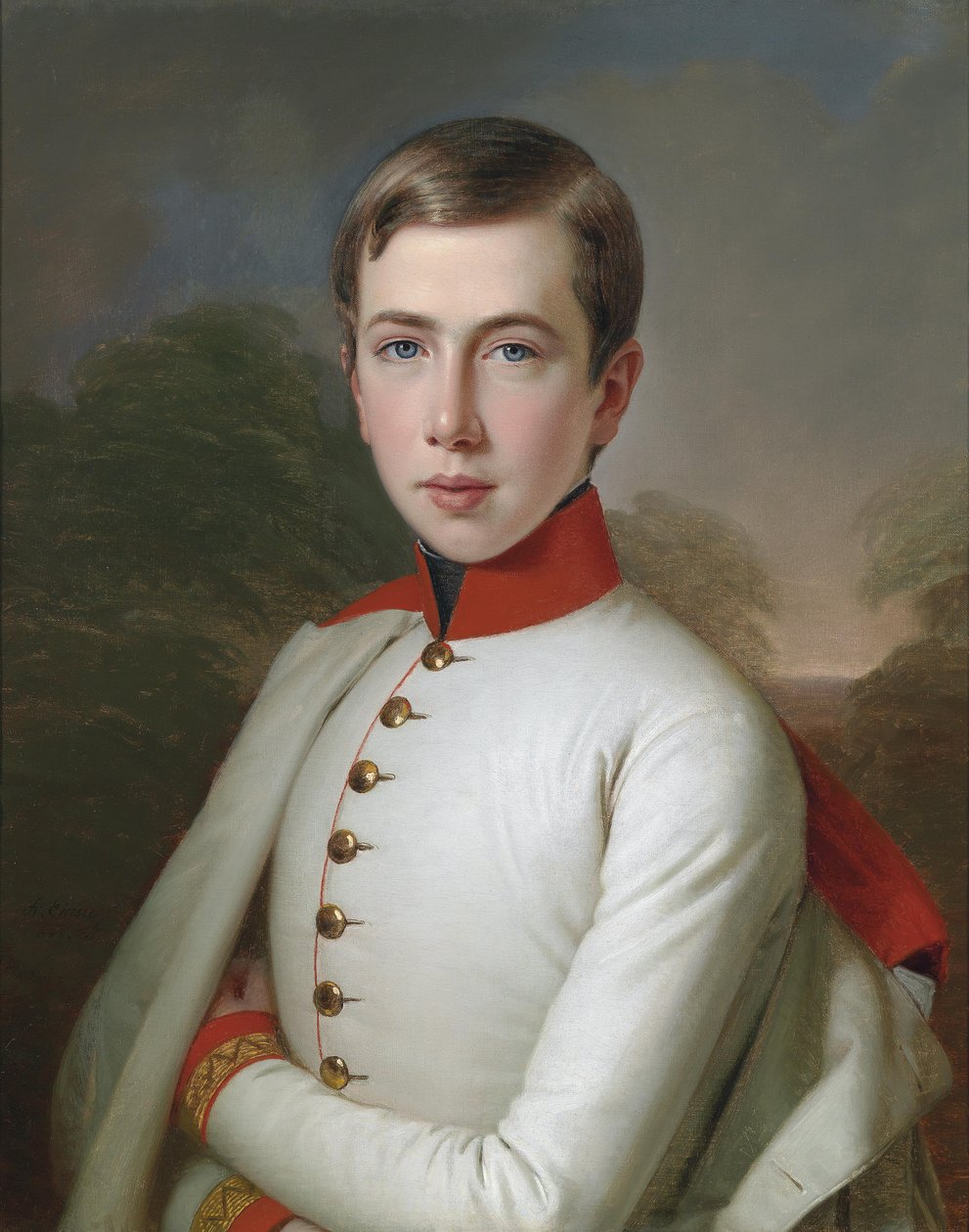 15歳のオーストリア大公カール・ルートヴィヒ（1833-1896） 作： アントン・アインスル