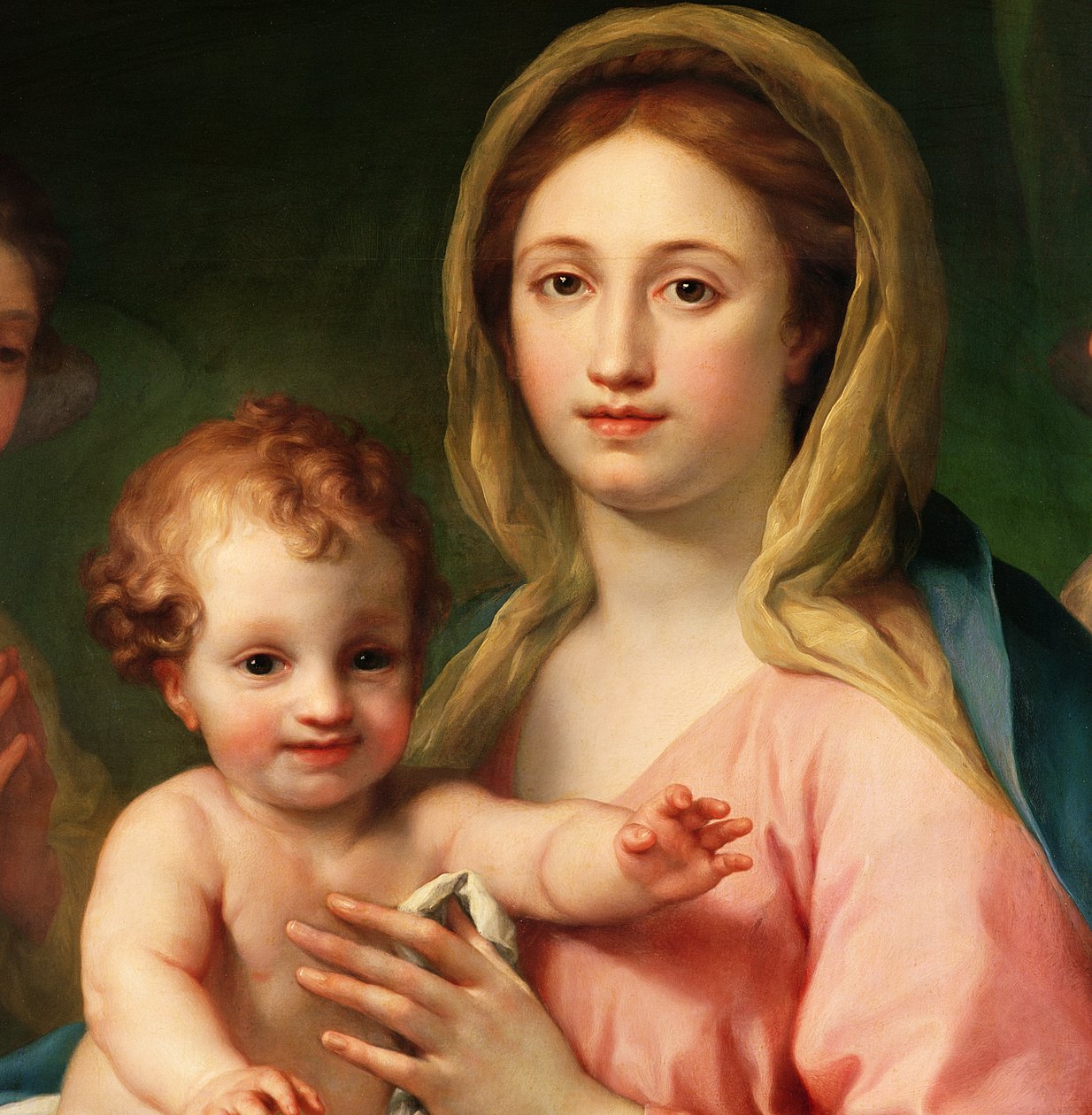 マドンナと2人の天使の子供、1770-73（91576の詳細） 作： アントン・ラファエル・メングス