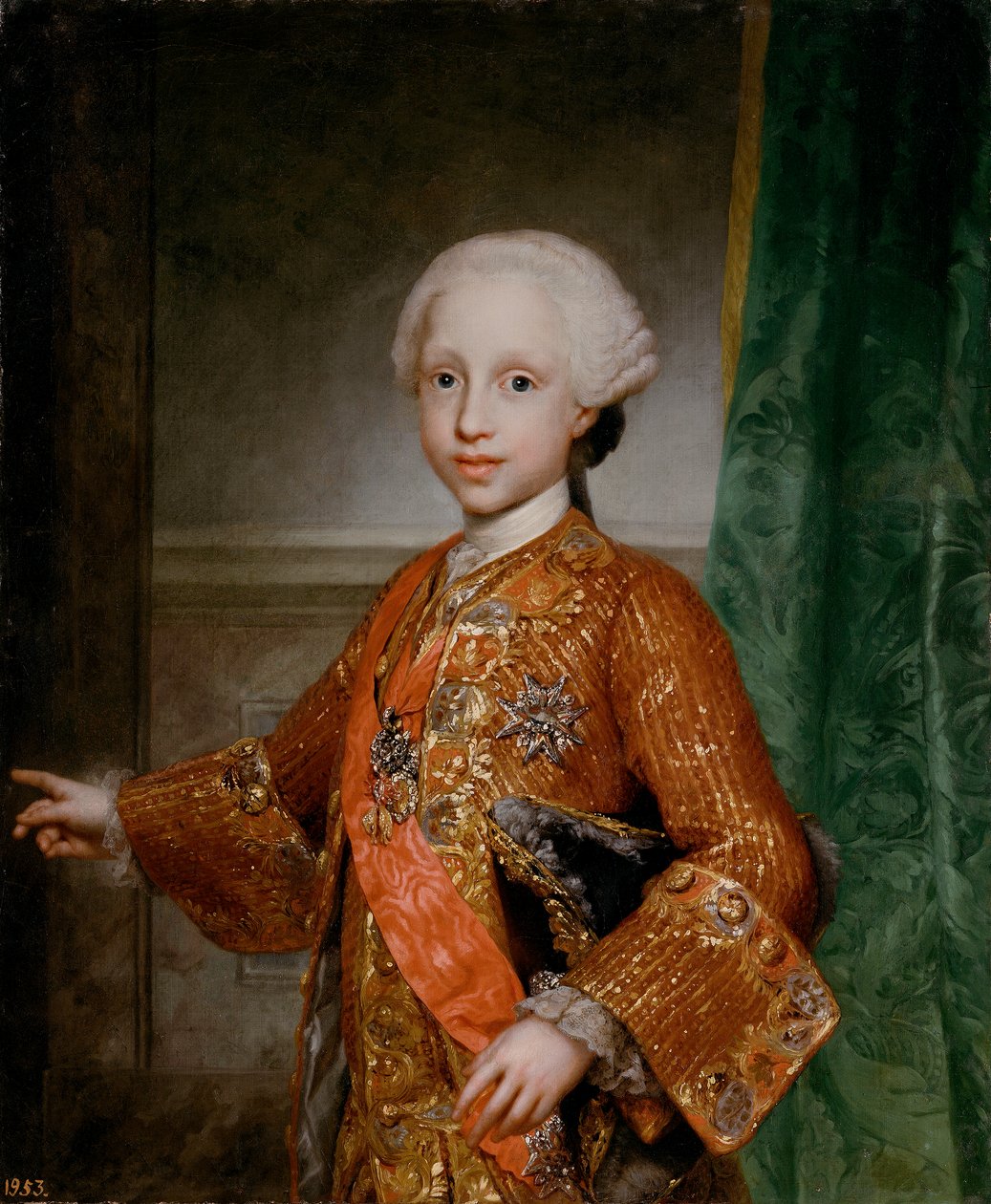 スペイン語：フランシスコハビエルデボルボンイサホニア、スペインの幼児インファンテフランシスコハビエル（1757-1771） 作： アントン・ラファエル・メングス