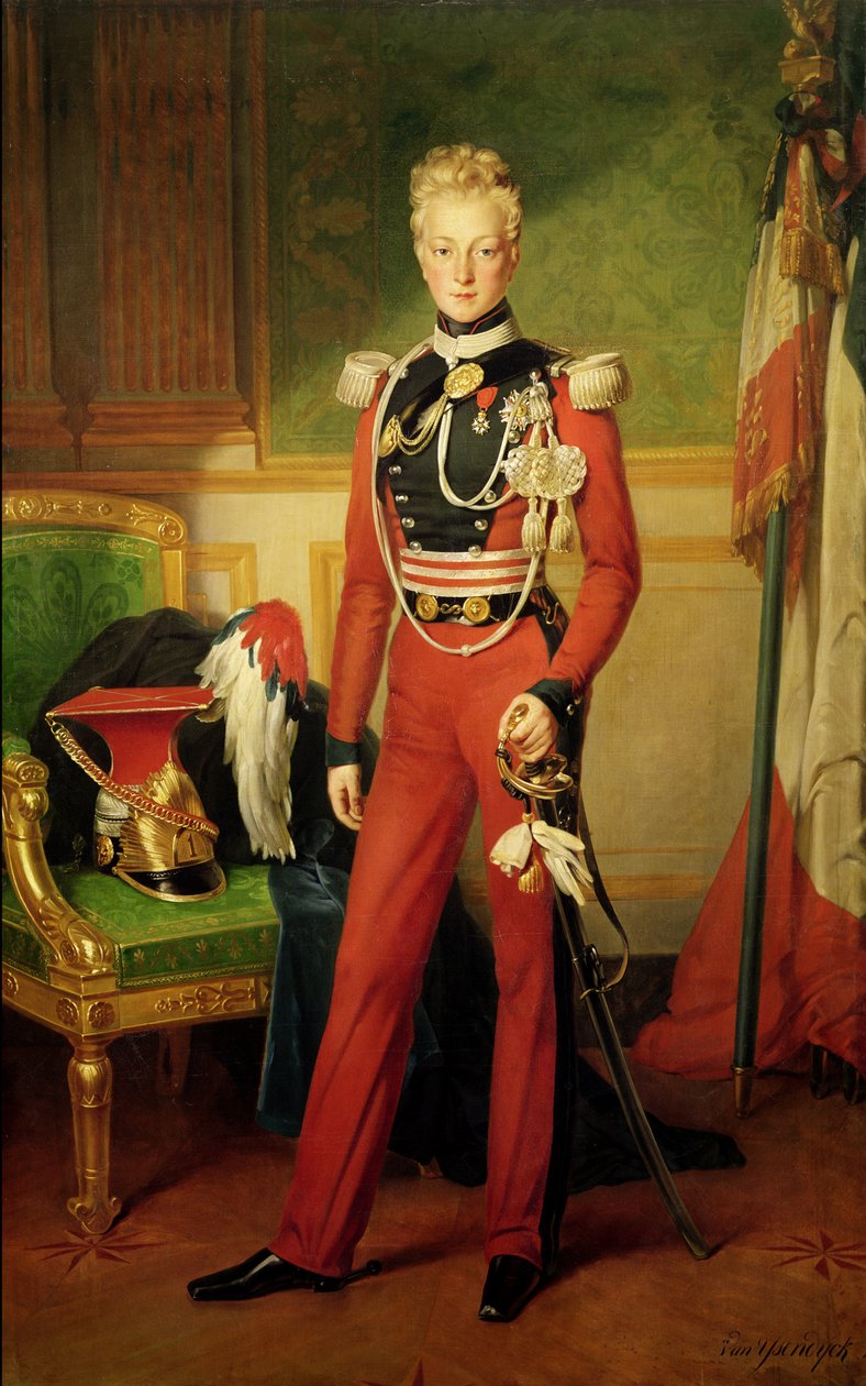 オルレアンのルイ・チャールズ・フィリップ（1814-96）ヌムール公、1833 作： アントンヴァンイセンディック