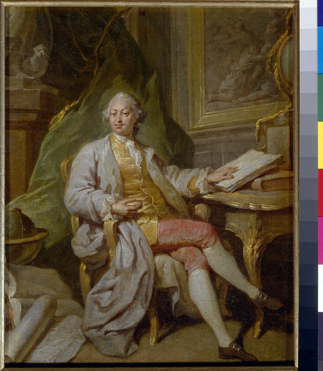 L Henninger の肖像 - Anton Pavlovich Losenko (1737-1773) による絵画、キャンバスに油彩 (31.5x26cm)、1760 年頃 - (L Henninger の肖像、Anton Pavlovich Losenko によるキャンバスに油彩) 作： アントン・パブロヴィッチ・ロセンコ