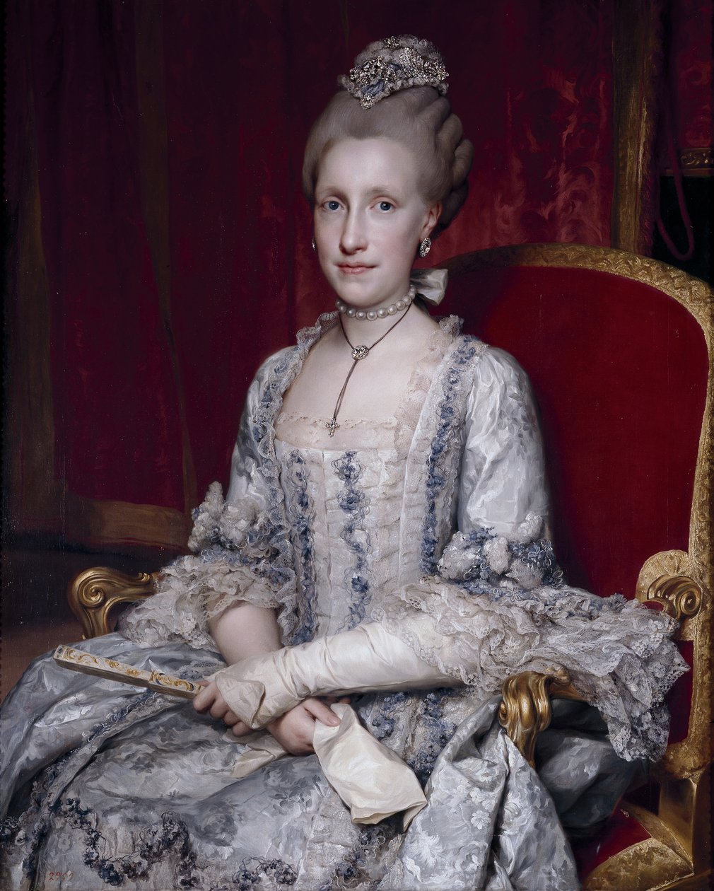 スペインのインファンタマリアルイーザの肖像1745〜1792年、聖ローマ皇后、1770年 作： アントン・ラファエル・メングス