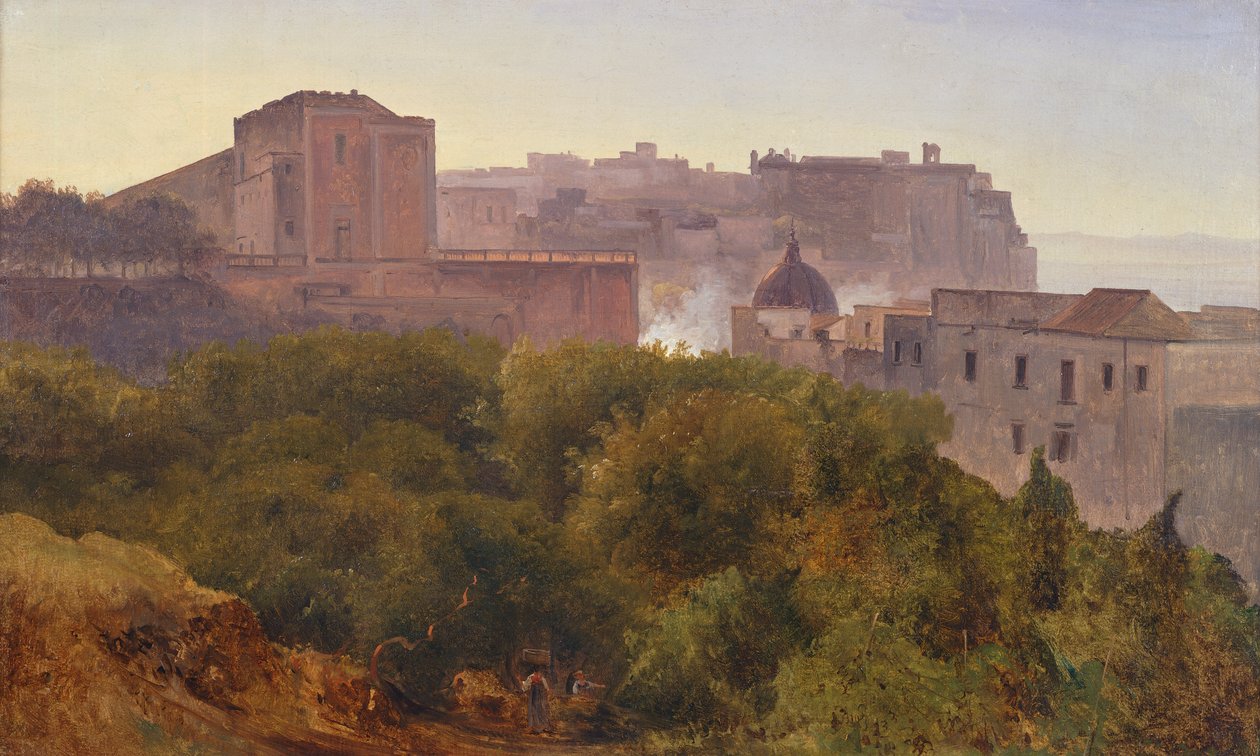 キアタモーネのフランカヴィッラの木 1824年頃 （油彩・キャンバス 作： アントンスミンクピトルー
