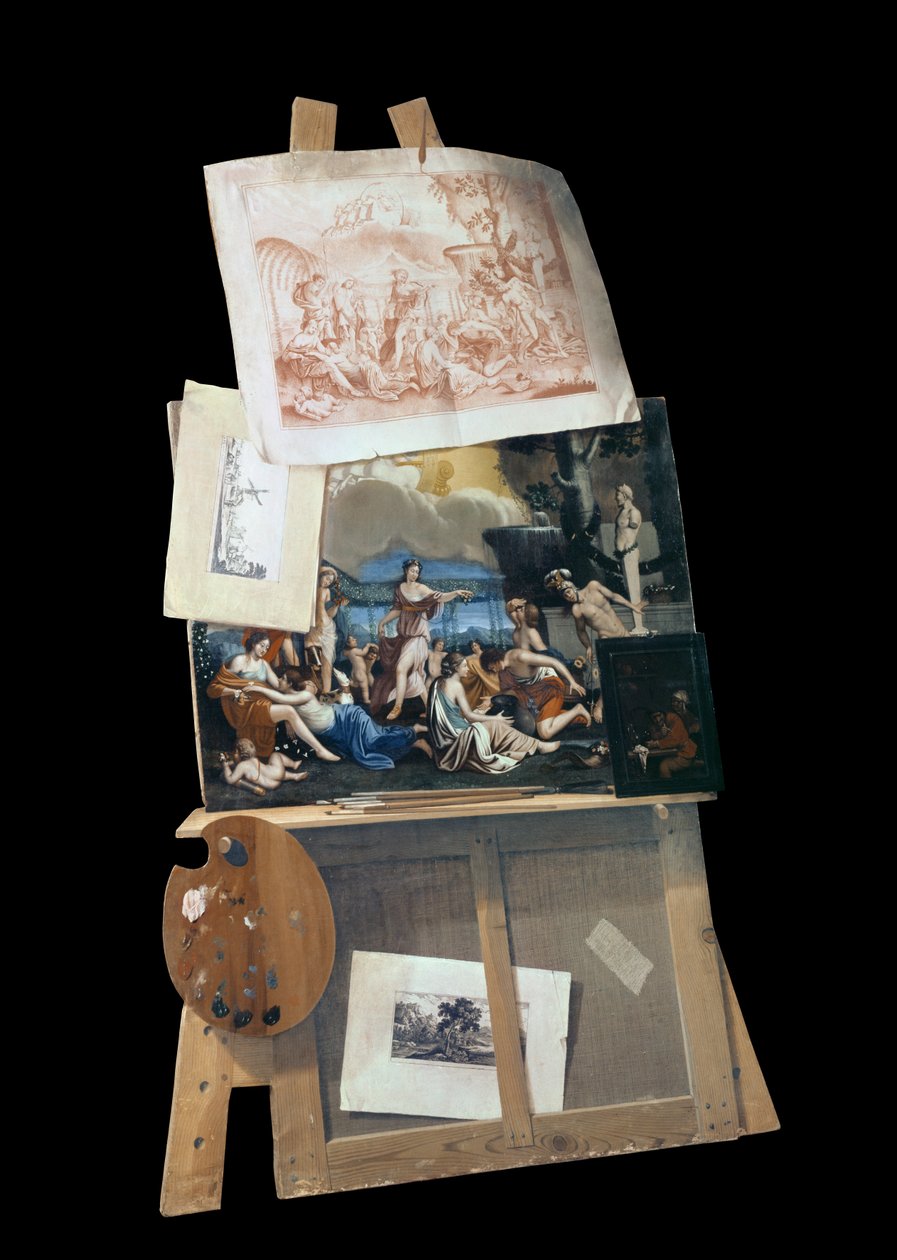 画家のイーゼル、1686 作： アントニオ・フォーベラ