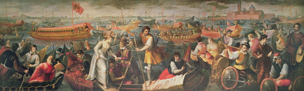 1489年のヴェネツィアでのカタリーノコルナーロの皮剥ぎ 作： アントニオ・ヴァシラッチ