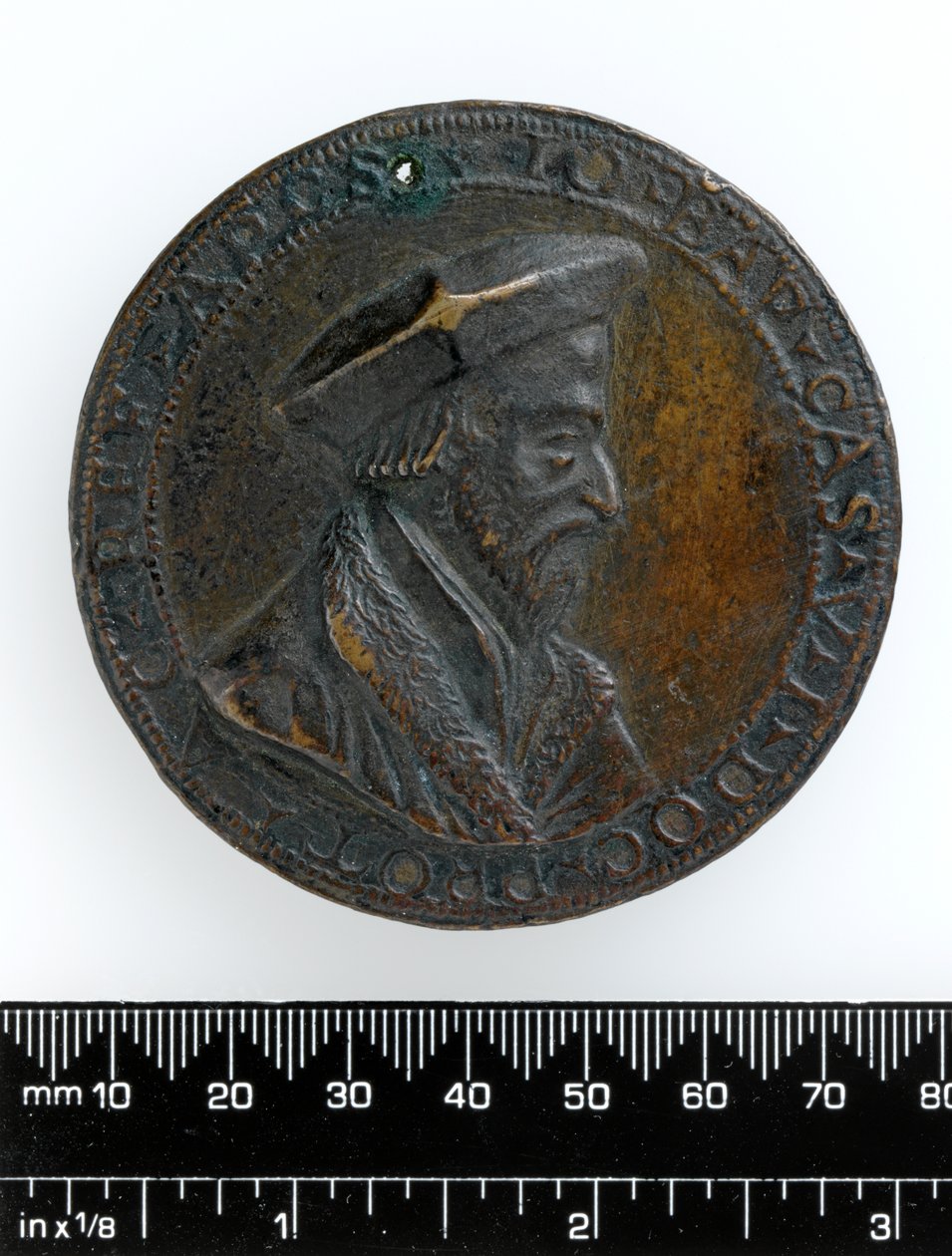 司教ジョヴァンニ・バッティスタ・カザーリオのメダル勲章、1526年頃（ブロンズ） 作： アントニオ・ヴィチェンティーノ
