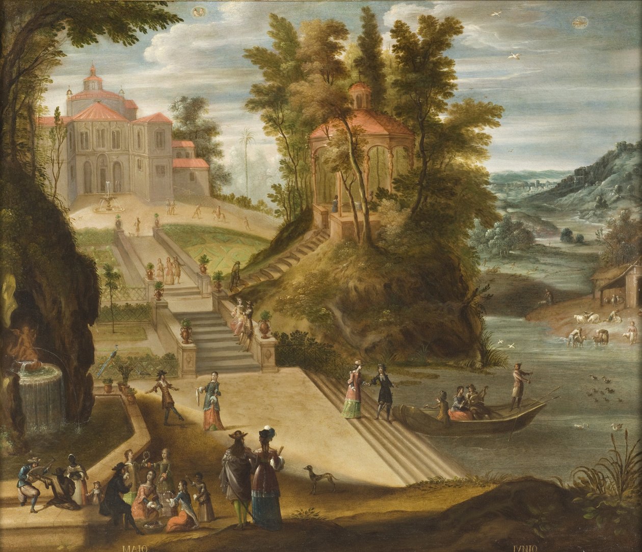Los doce meses delaño（The Twelve Months of the Year）の5月と6月、1650-99 作： アントニオ・デ・エスピノサ