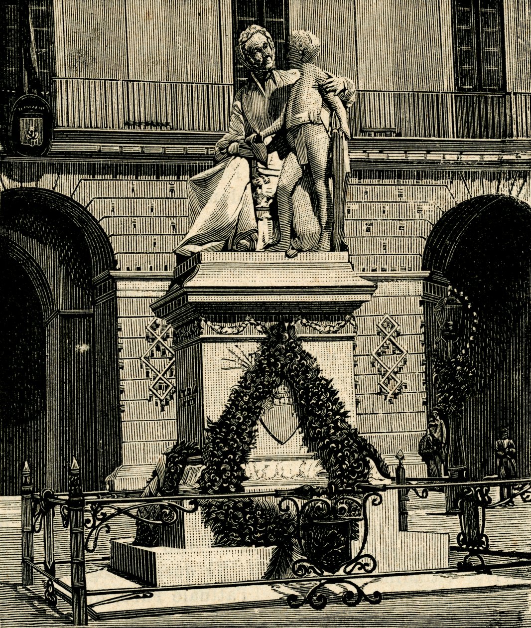 アントニオ・ボルトーネ（1844-1938）によるフランチェスカ・カプチェ（1769-1848）の記念碑（イタリア、アプリア州マグリエ市 作： アントニオ・ボルトーネ
