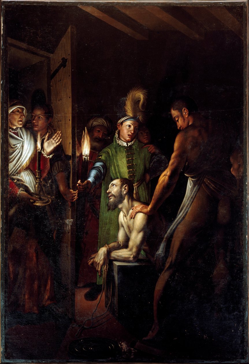 ポネット絵画4点 洗礼者ヨハネの断頭台 アントニオ・カンピ（1524-1587）の絵画 1571年