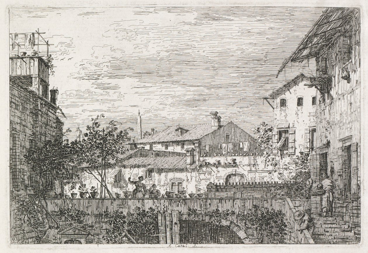 ビュー：テラス、1735-1746。 作： ジョバンニアントニオ運河（カナレット）