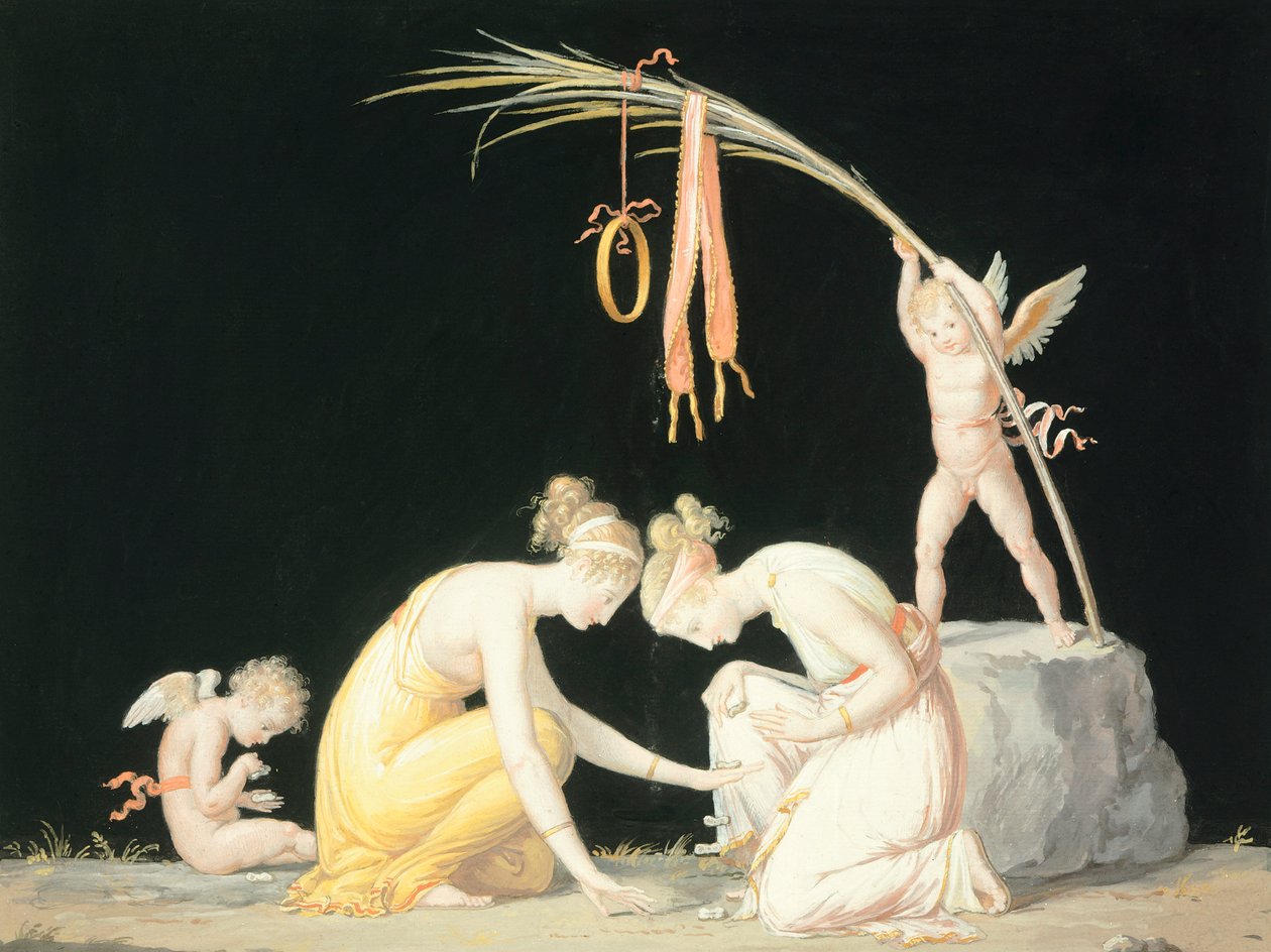 アストラガルズ・プレーヤー」1799年頃（水彩画 作： アントニオ・カノーヴァ