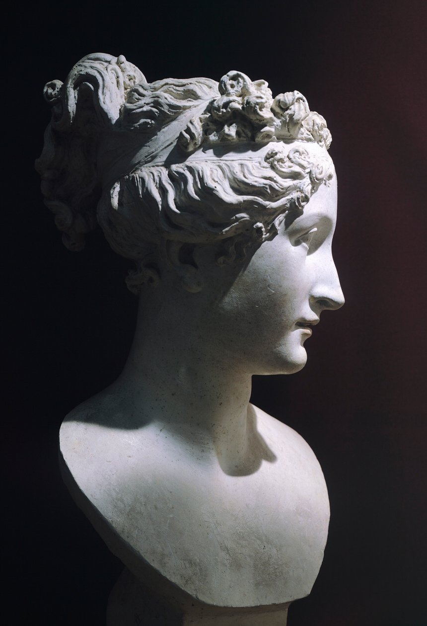 アントニオ・カノーヴァ（1757-1822）作「ヴィーナス・ヴィクトリクスとしてのパオリーナ・ボルゲーゼ」、白大理石 作： アントニオ・カノーヴァ