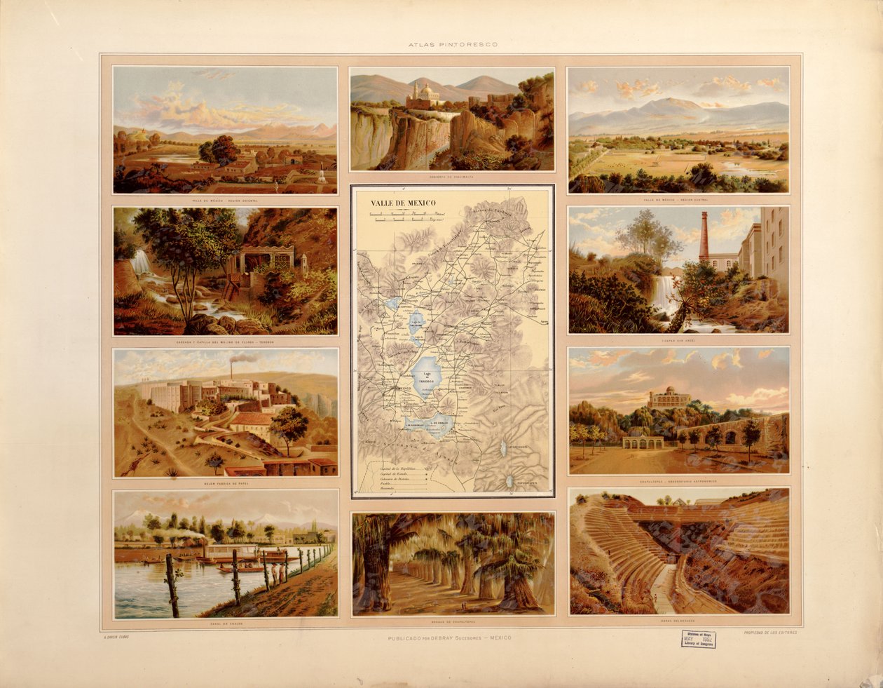 メキシコ合衆国の絵画的で歴史的な地図帳。所在地 2008621671-15 作： アントニオガルシアキューバス