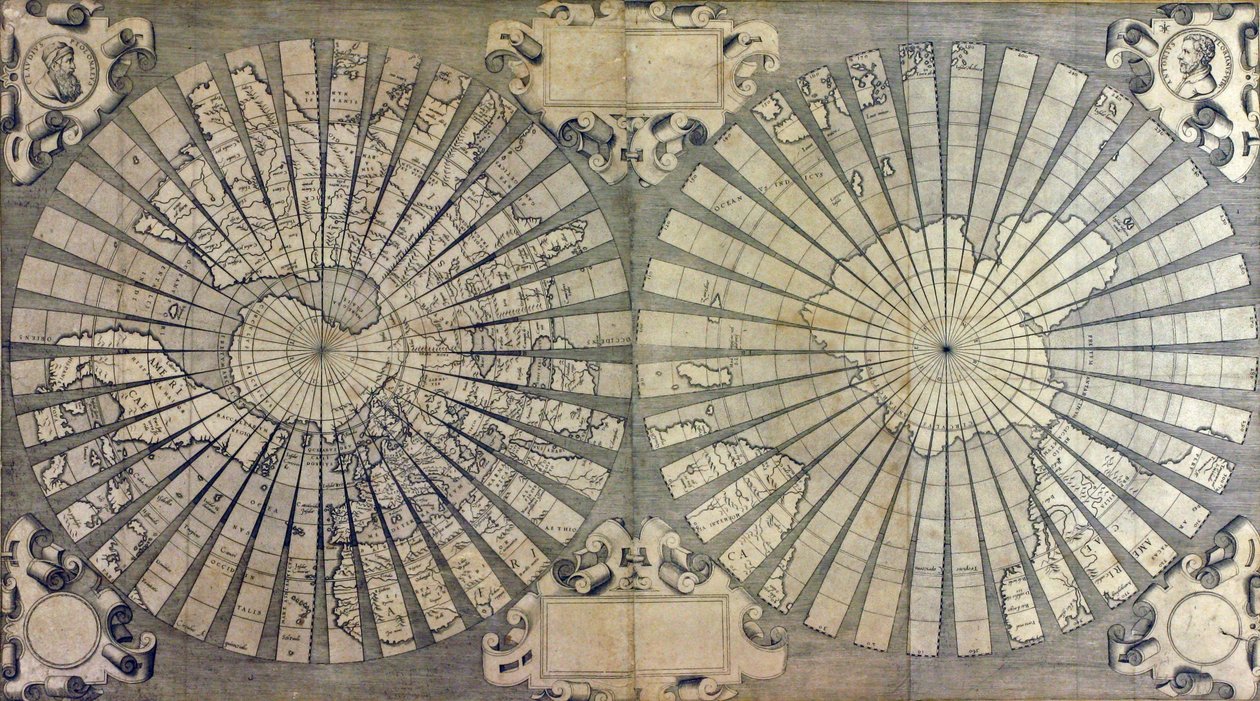 両半球のゴアード世界地図 作： 