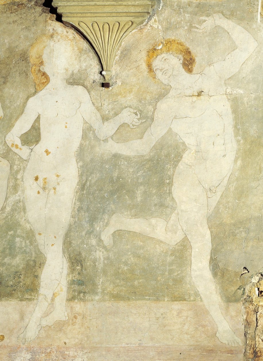 アントニオ・デル・ポライウオロまたはアントニオ・ベンチ（1431年頃～1498年）作、フレスコ画、細部、ヴィラ・ラ・ガリーナ、アルケトリ、フィレンツェ 作： アントニオ・ポッライオーロ