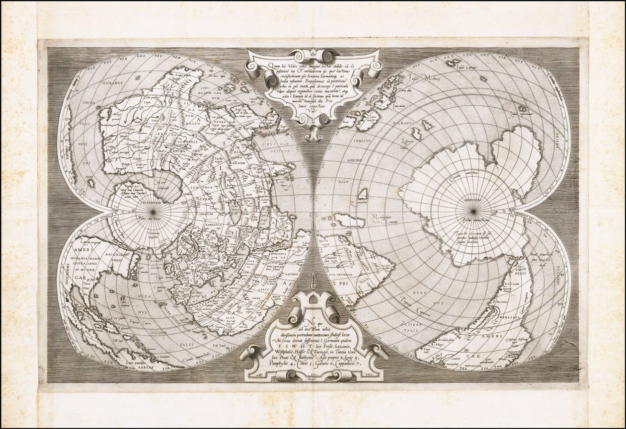 アントニオ・サラマンカによる二重紐状世界地図 作： アントニオ・サラマンカ
