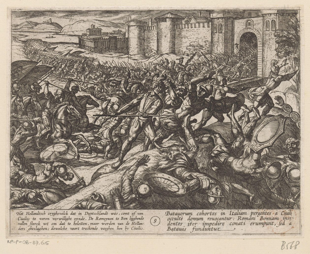 ローマ人はボンでオランダ軍に敗れる ローマ人に対するバタヴィア戦争 (シリーズタイトル) Batavorum cum Romanis Bellum (シリーズタイトル) 作： アントニオ・テンペスタ