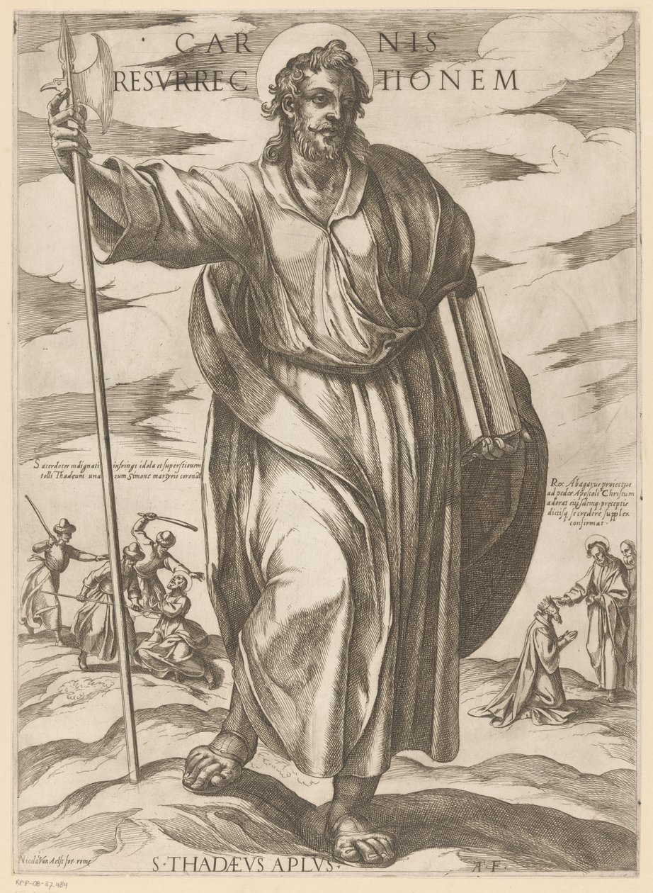 De heilige ユダ・タデウス 肉の復活 (オブジェクトのタイトル) Christ, Mary en de apostle (シリーズタイトル) 作： アントニオ・テンペスタ