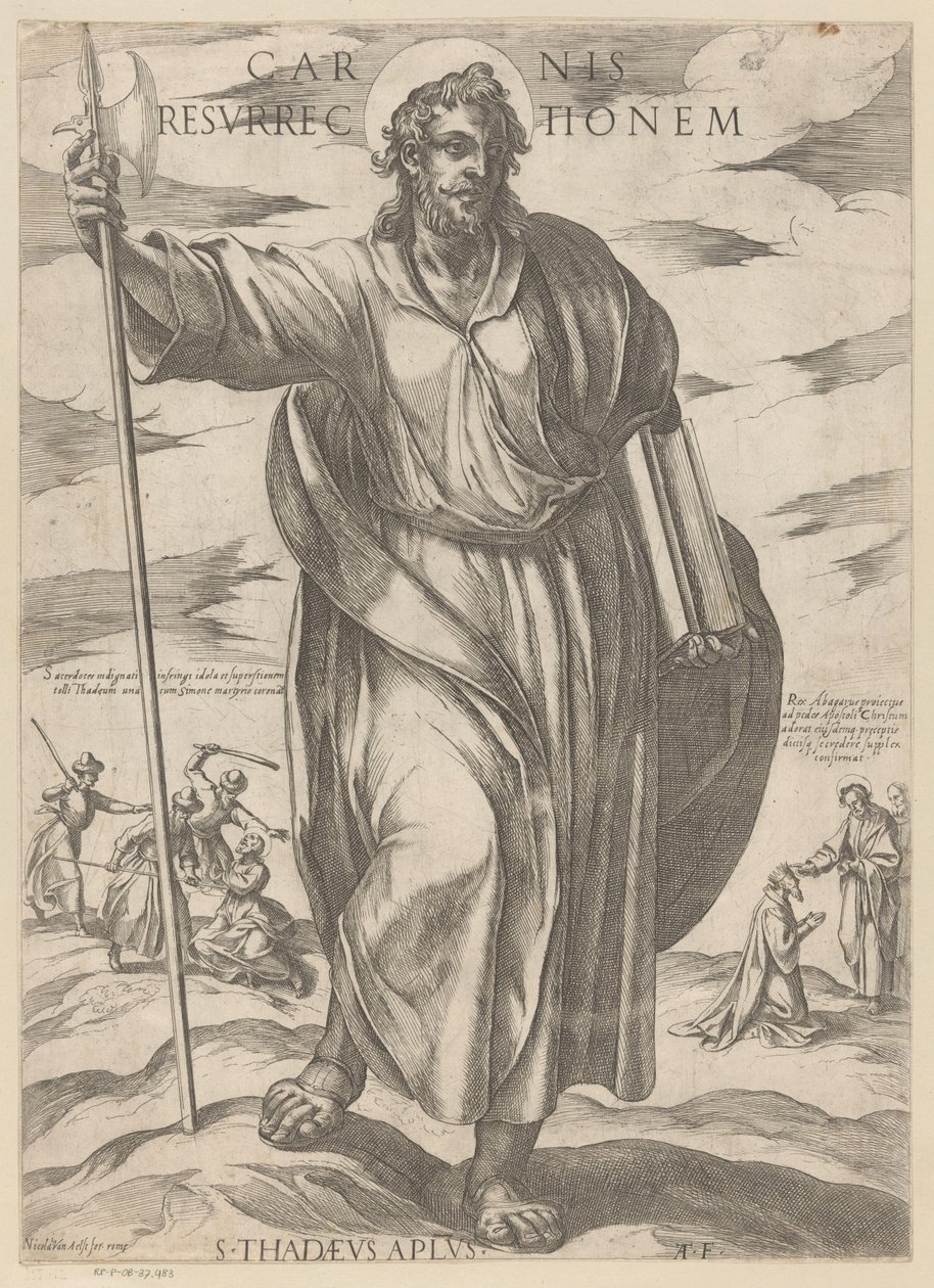 De heilige ユダ・タデウス 肉の復活 (オブジェクトのタイトル) Christ, Mary en de apostle (シリーズタイトル) 作： アントニオ・テンペスタ