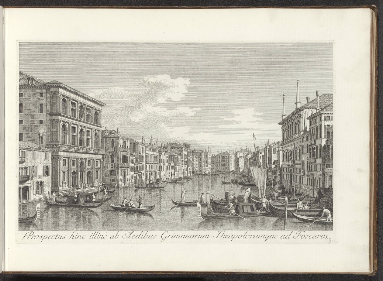 Gezicht op het Canal Grande、Palazzo Grimani en Ca