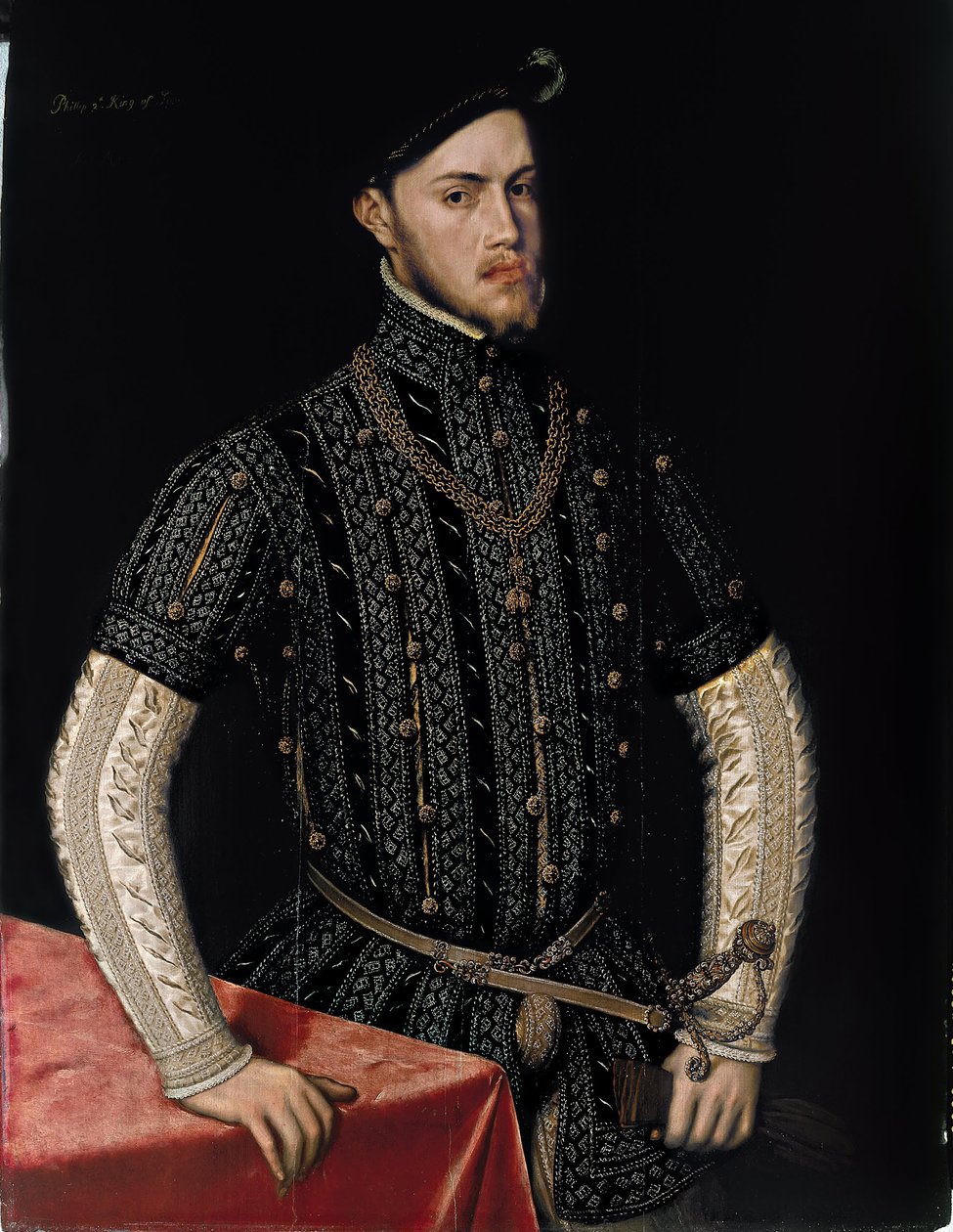 フィリップ2世の肖像1527-1598、スペイン国王とポルトガル、c。 1550 作： アントニス・モル