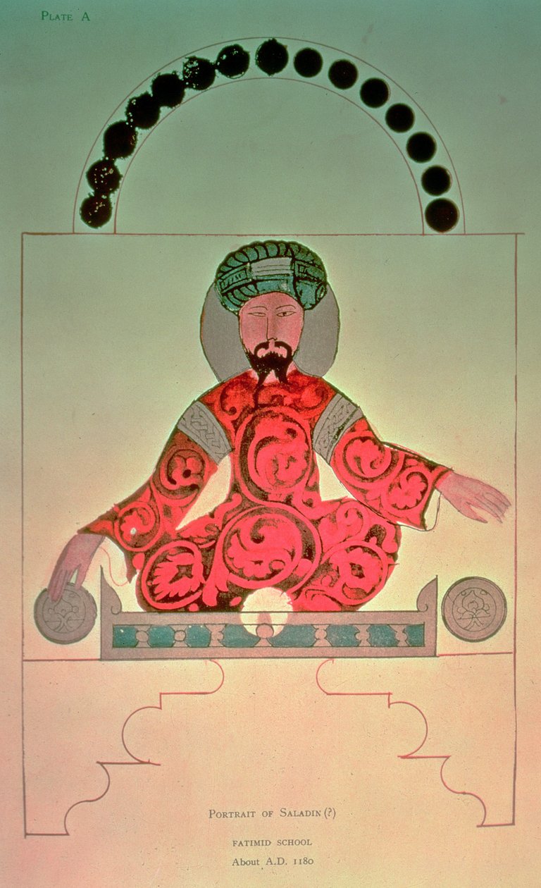 サラディンの肖像（1138-93） 作： アラビア語学校