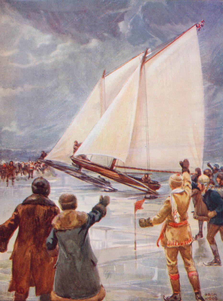 大判絵画□追い風□カラーリトグラフ□海ヨットエムベーズ