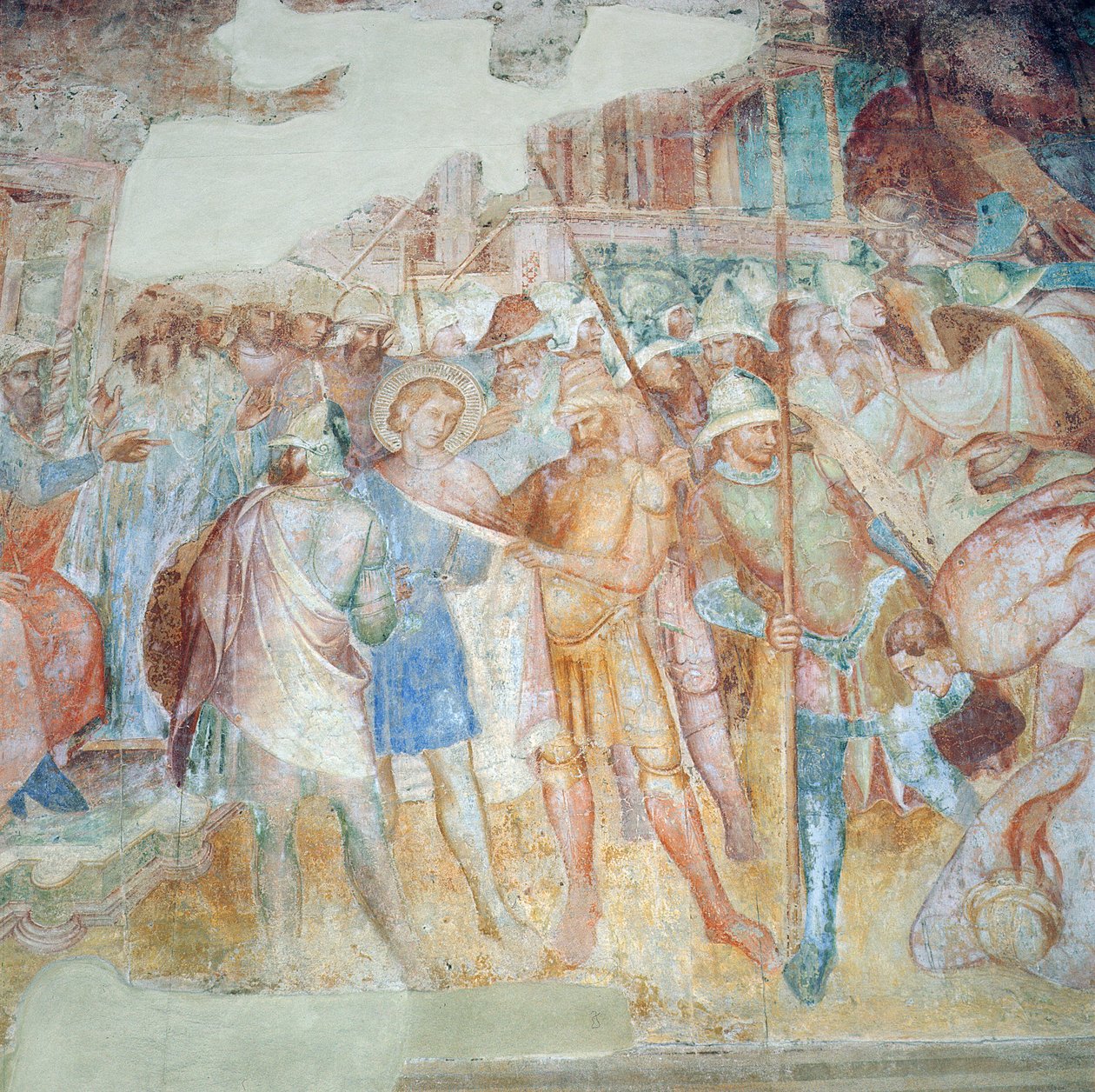 聖エフィシウス非難、1390年頃（フレスコ画） 作： Aretino Luca SpinelloまたはSpinelli