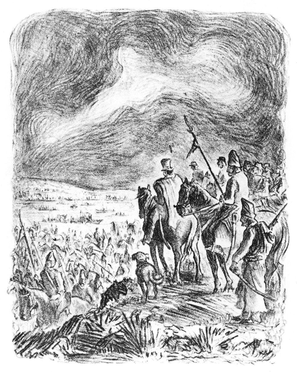ドミンゴファウスティーノサルミエントの「大軍の鐘」のイラスト（1811-88年） 作： アルゼンチンの学校