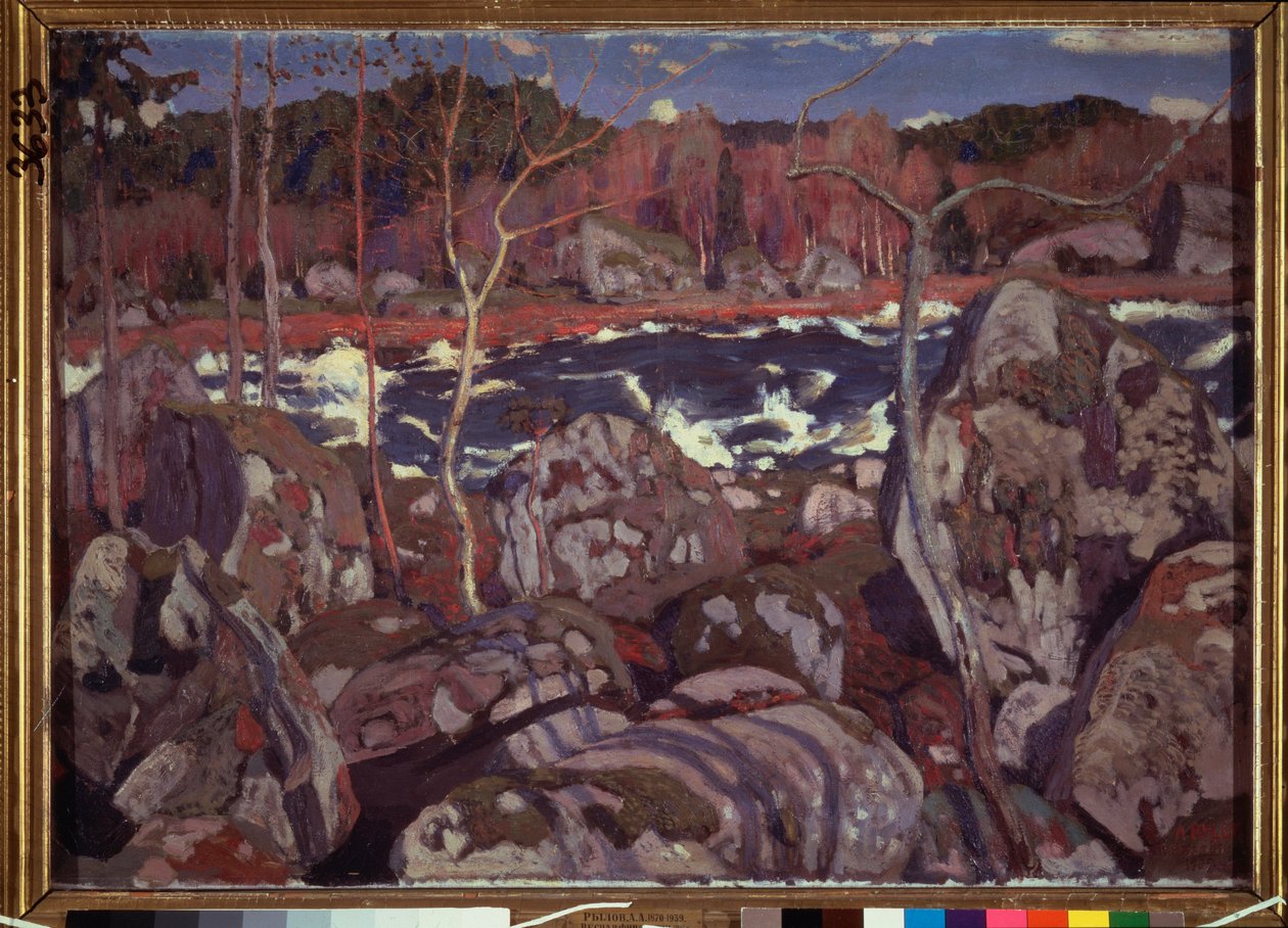 フィンランドの春。 Arkadi（Arkady）Alexandrovich Rylov（1870-1939）による絵画、キャンバスに油彩 作： アルカディ・アレクサンドロビッチ・リロフ