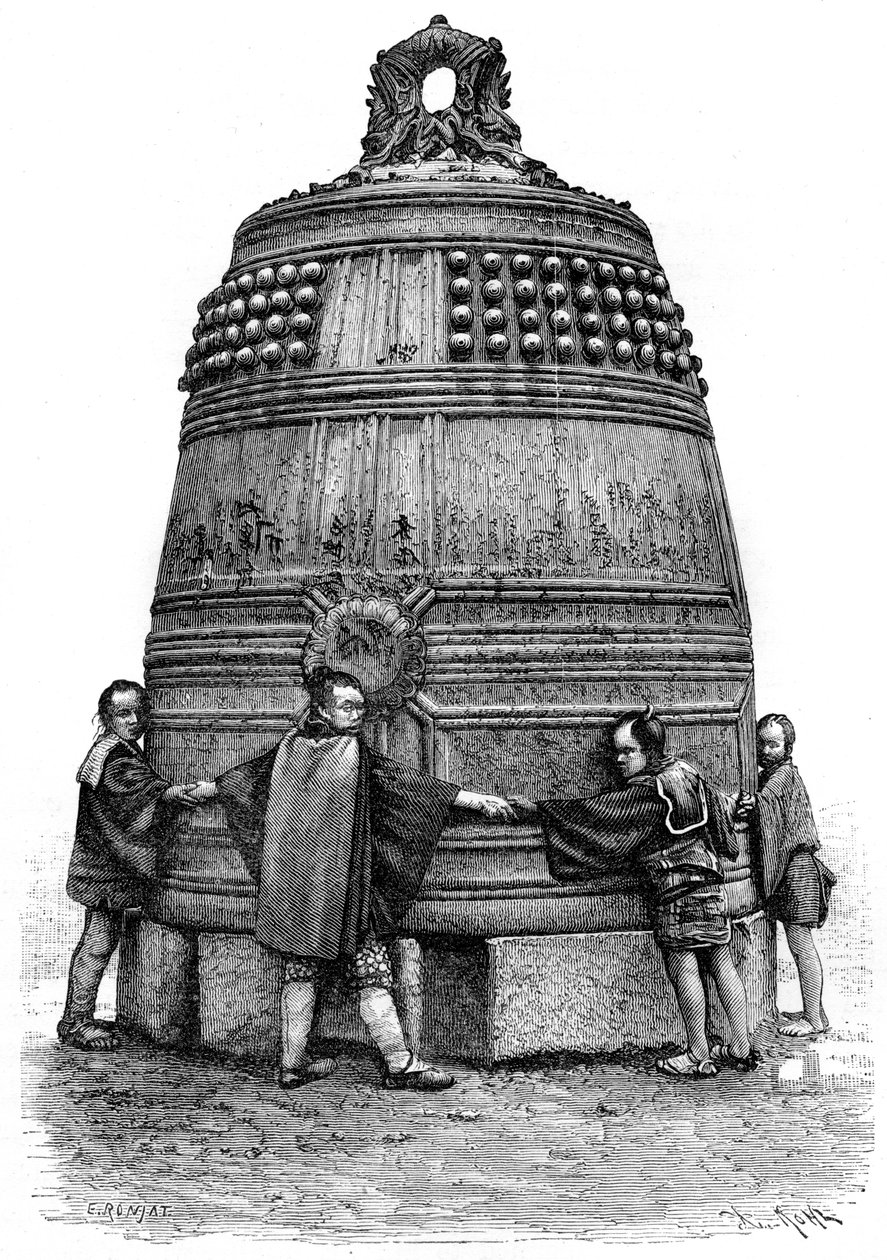 1895年、東京、芝地区の鐘。 作： アーマンド・コール