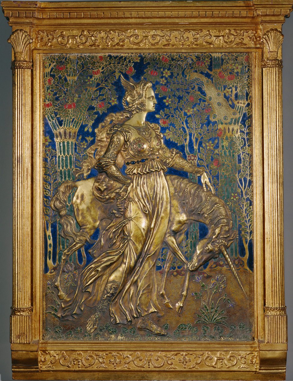 ユニコーンとお姫様（銅板画） 作： アーマンドポイント