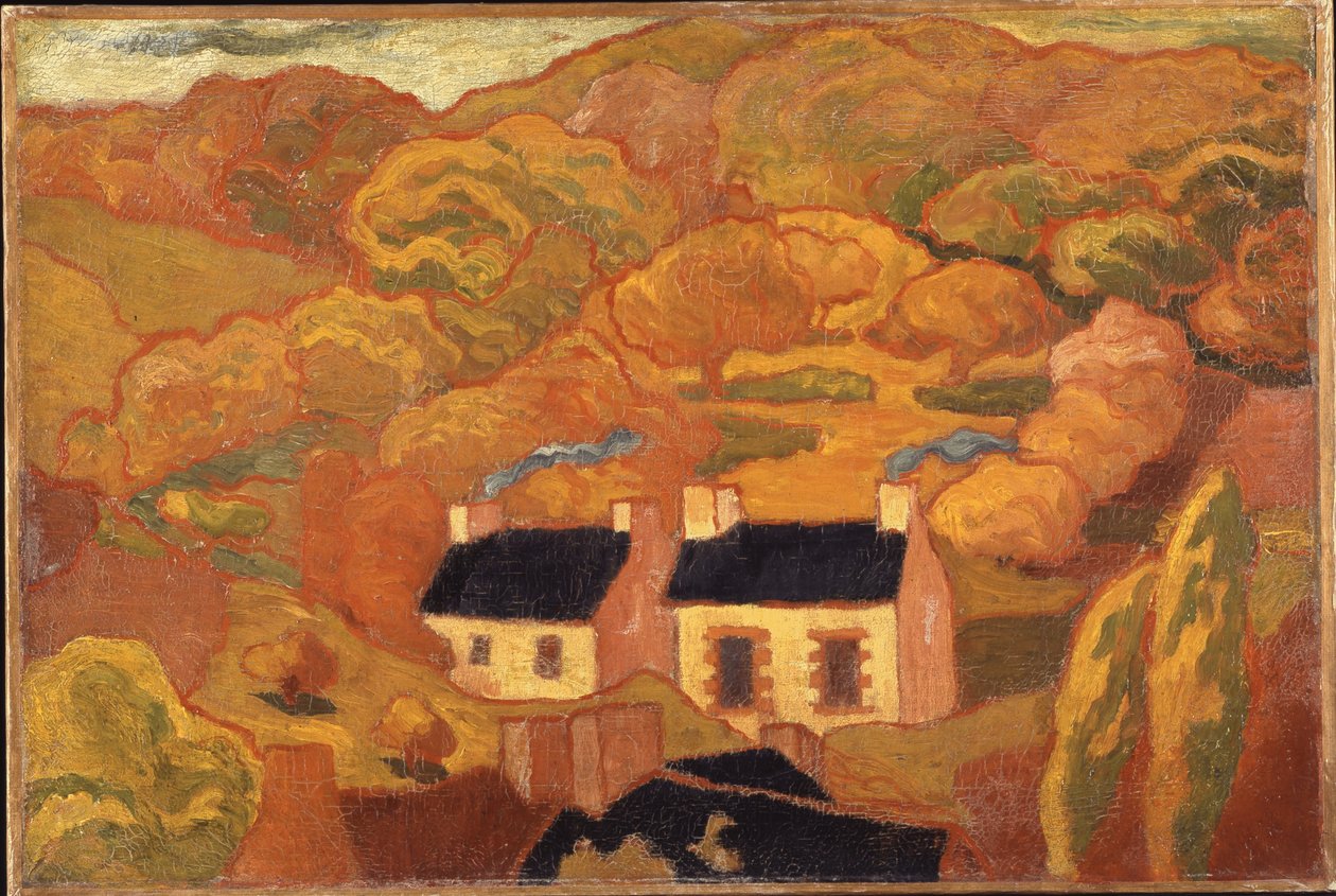 Duas casas de palha (Les deux chaumieres) c.1893-94 (óleo sobre tela) 作： アルマン・セガン