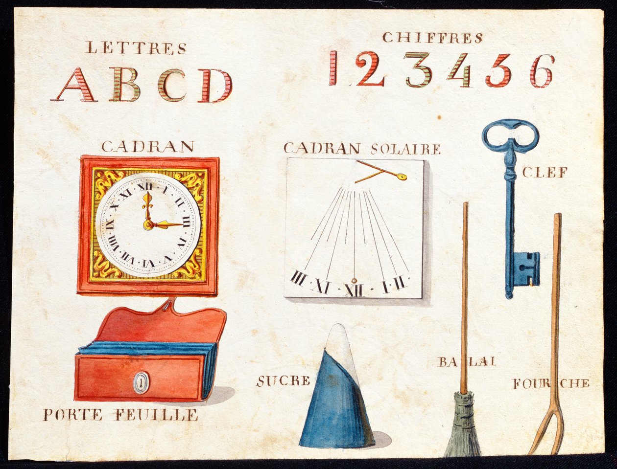 「1814年のフランスのアルファベットの本」からのイラスト、パブ。チャールズプラントファインアーツ、1814年 作： アルノー・ド・ボーリガード