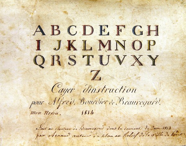 表紙：「1814年のフランスのアルファベット・ブック」（シャルル・プランテ・ファイン・アーツ社刊 作： アルノー・ド・ボーリガード