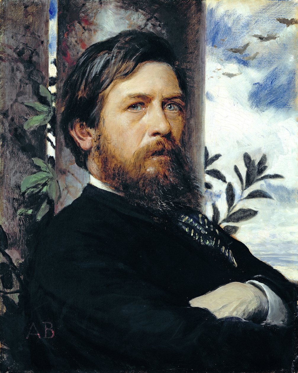 自画像、1873 作： アーノルド・ベックリン