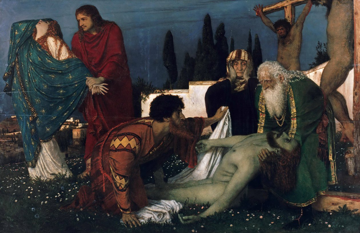 ドイツ語：Beweinung unter dem Kreuz 供述






















" 作： アーノルド・ベックリン