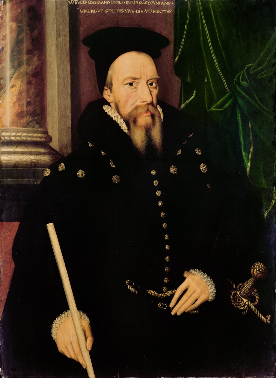 ウィリアム・セシル、第1男爵バーリー（1520-98）の肖像高卿会計 作： アーノルド・フォン・ブロンクホルスト