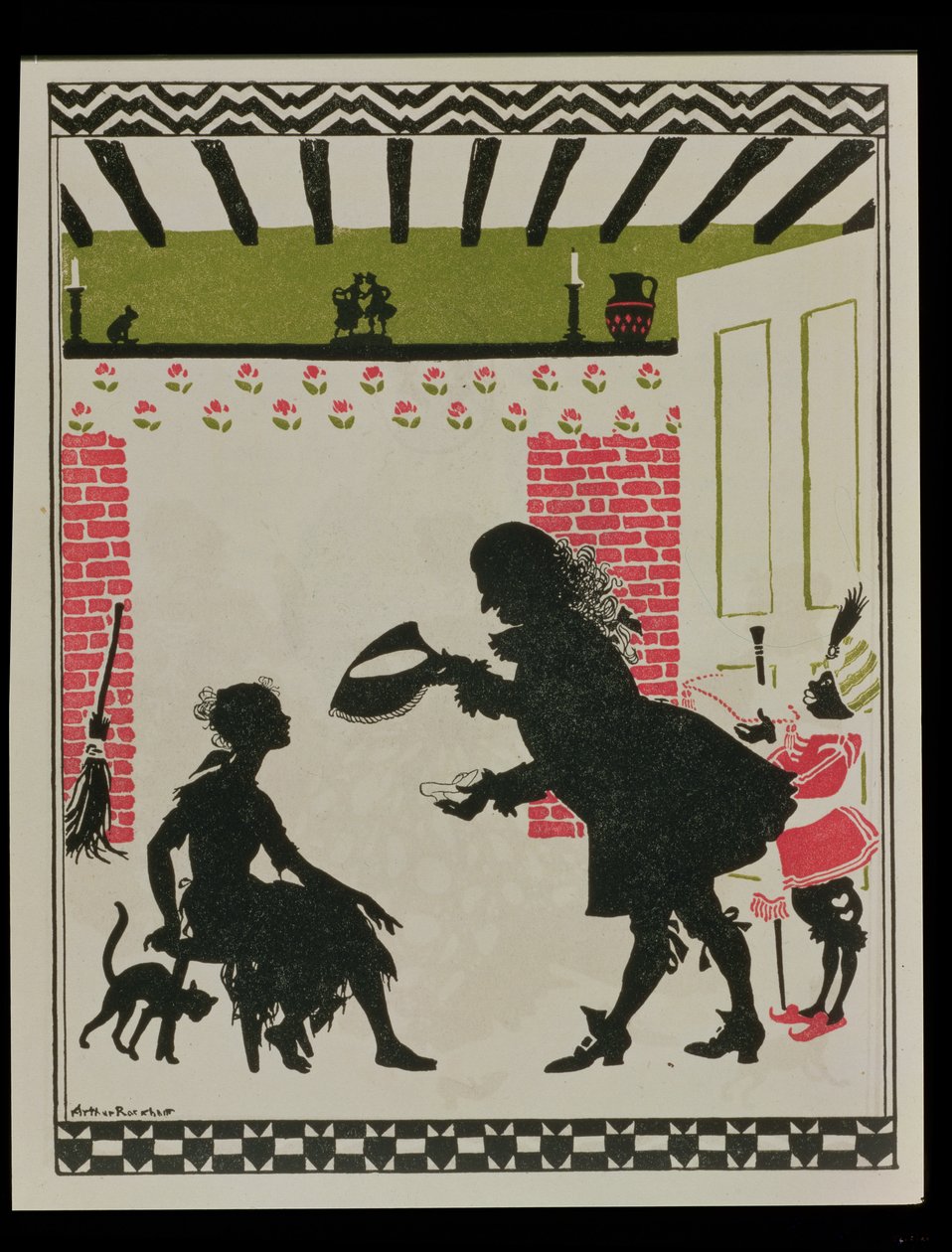 シンデレラとガラスの靴、1919 作： アーサー・ラッカム